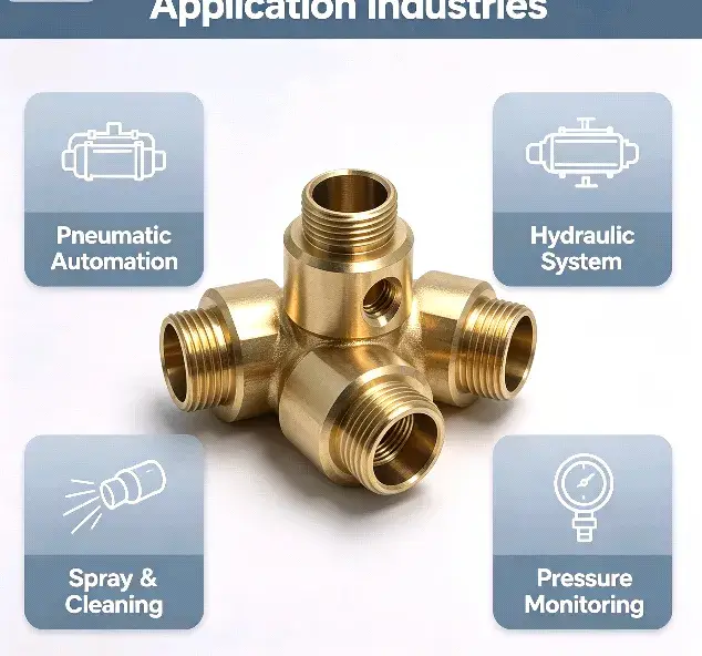 Finished CNC machined parts in different materials and surface treatments